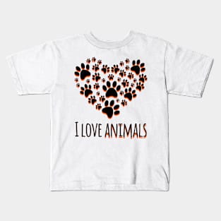 I love Animals fun T-Shirt Kids T-Shirt